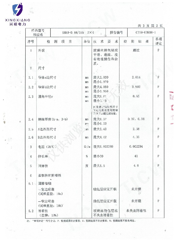 雙玻璃絲包銅線(xiàn)檢測(cè)報(bào)告